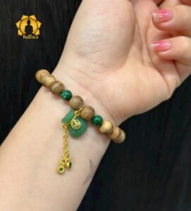 Vòng trầm đơn Indo tự nhiên mix túi tiền